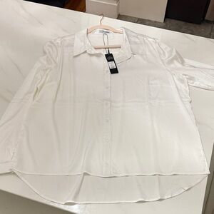 Fashion Nova Sleek White Collared Shirt